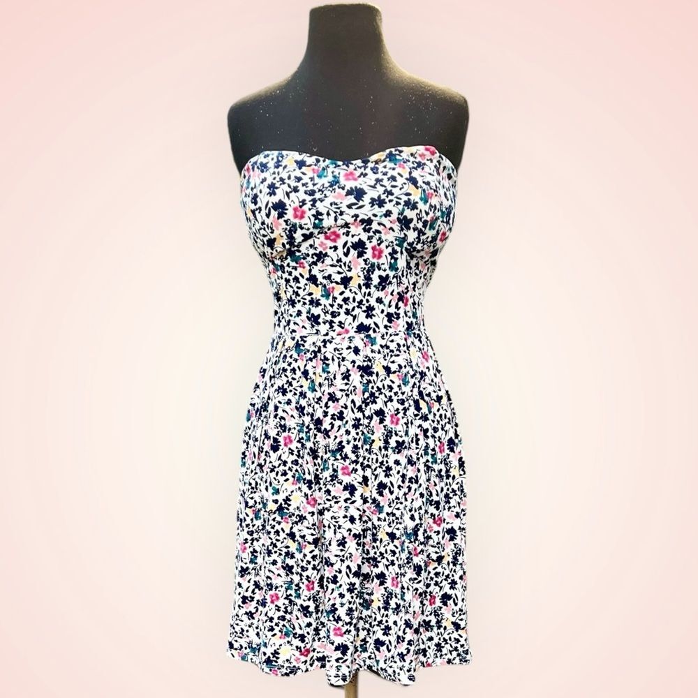 Derek Heart Strapless Floral Mini Dress | Women's L